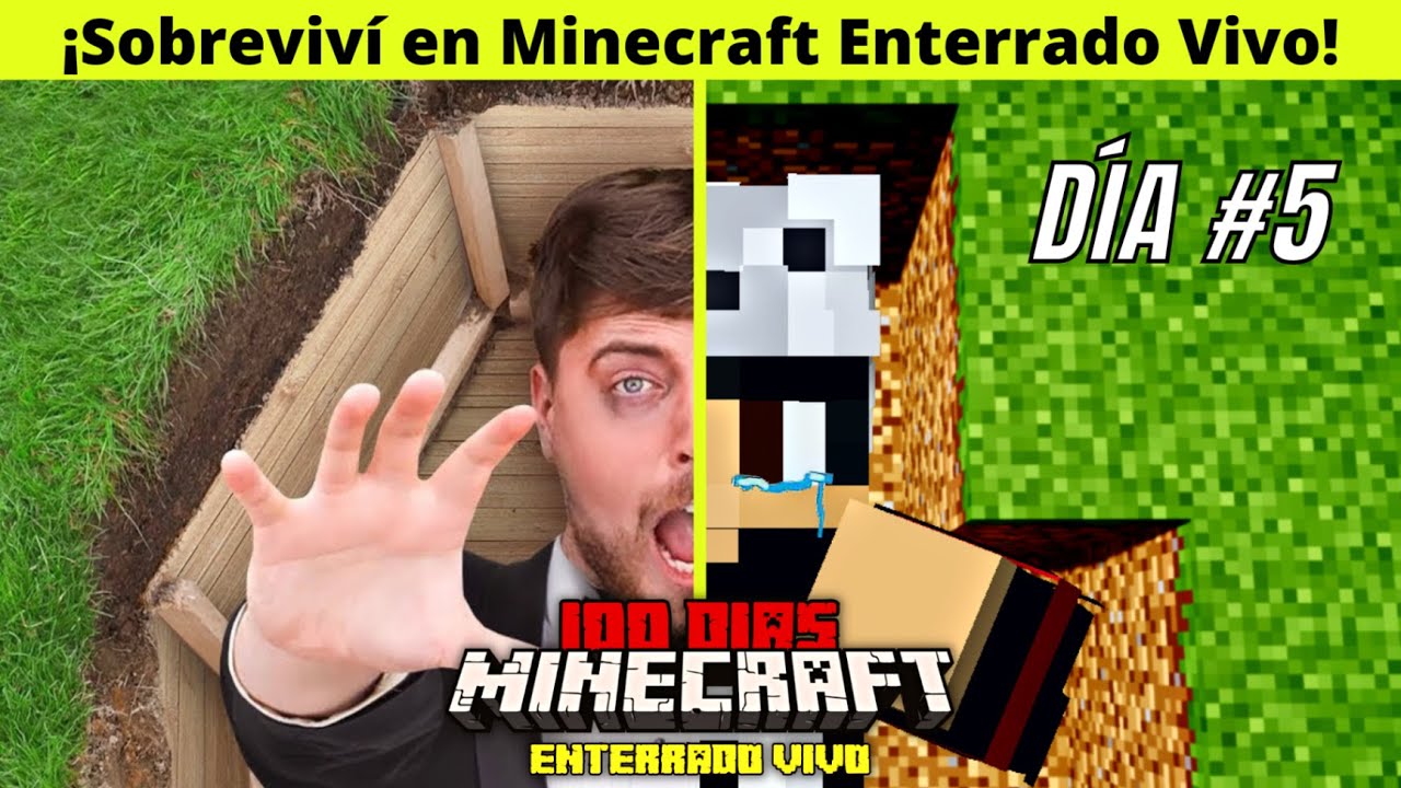 Sobreviv&iacute; 100 d&iacute;as en Minecraft enterrado vivo | Inspirado en mrBeast