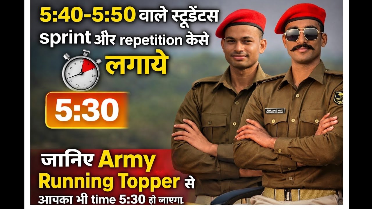  5:50 से 5:30 कैसे आएगा? 🔥 Sprint + Repetition Strategy | Army Running Topper
