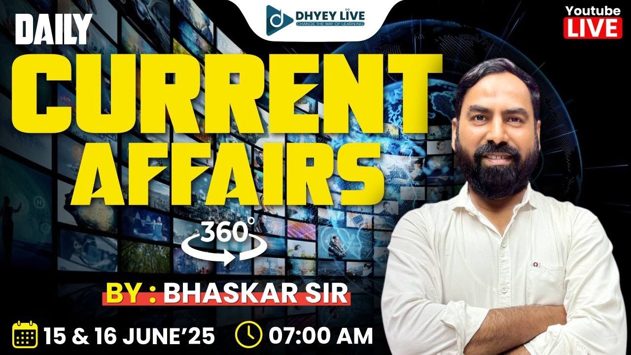 DAILY  CURRENT AFFAIRS |  LECTURE - 01 | |DHYEY LIVE