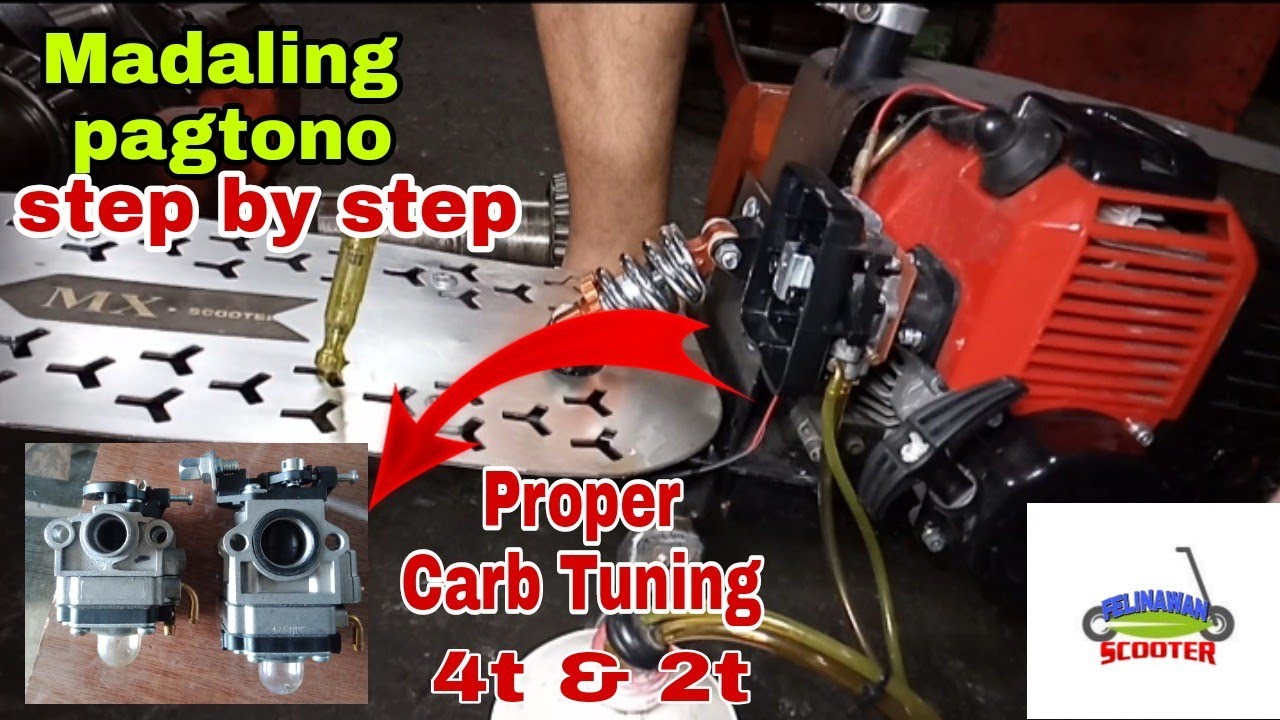 Pagtono ng gas scooter carb-Proper tuning of carburetor for scooter 49cc,71cc 2stroke / FELINAWAN