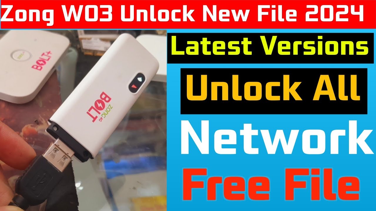 Zong W03 Unlock Free I Zong Wingle Unlock | W03 Unlock All Network SIM | Zong w03 test point - 2024