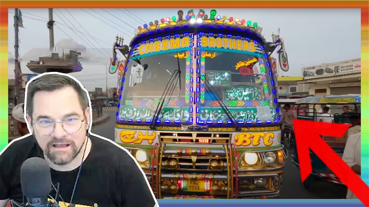 😬 (NE) NORMÁLNÍ AUTOBUSOVÁ DOPRAVA V PAKISTÁNU 🚌 -  Reakce #pakistan #bus