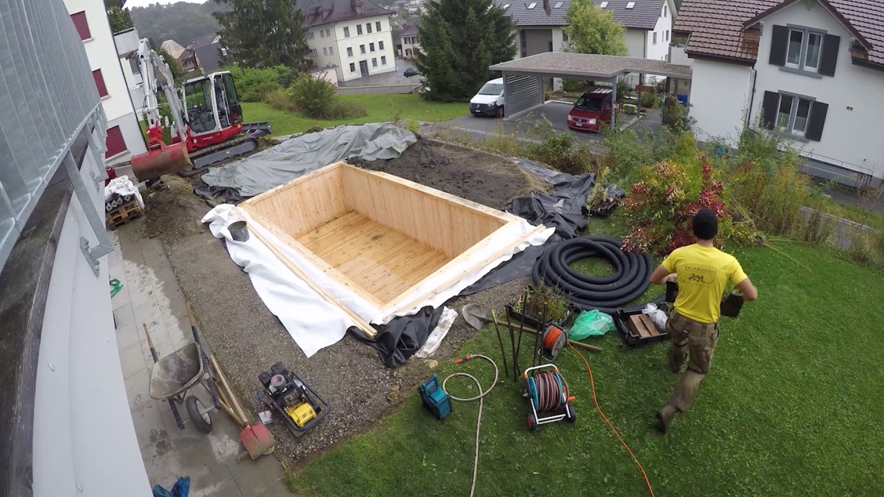 Schwimmteich selber bauen &middot; Zeitraffer