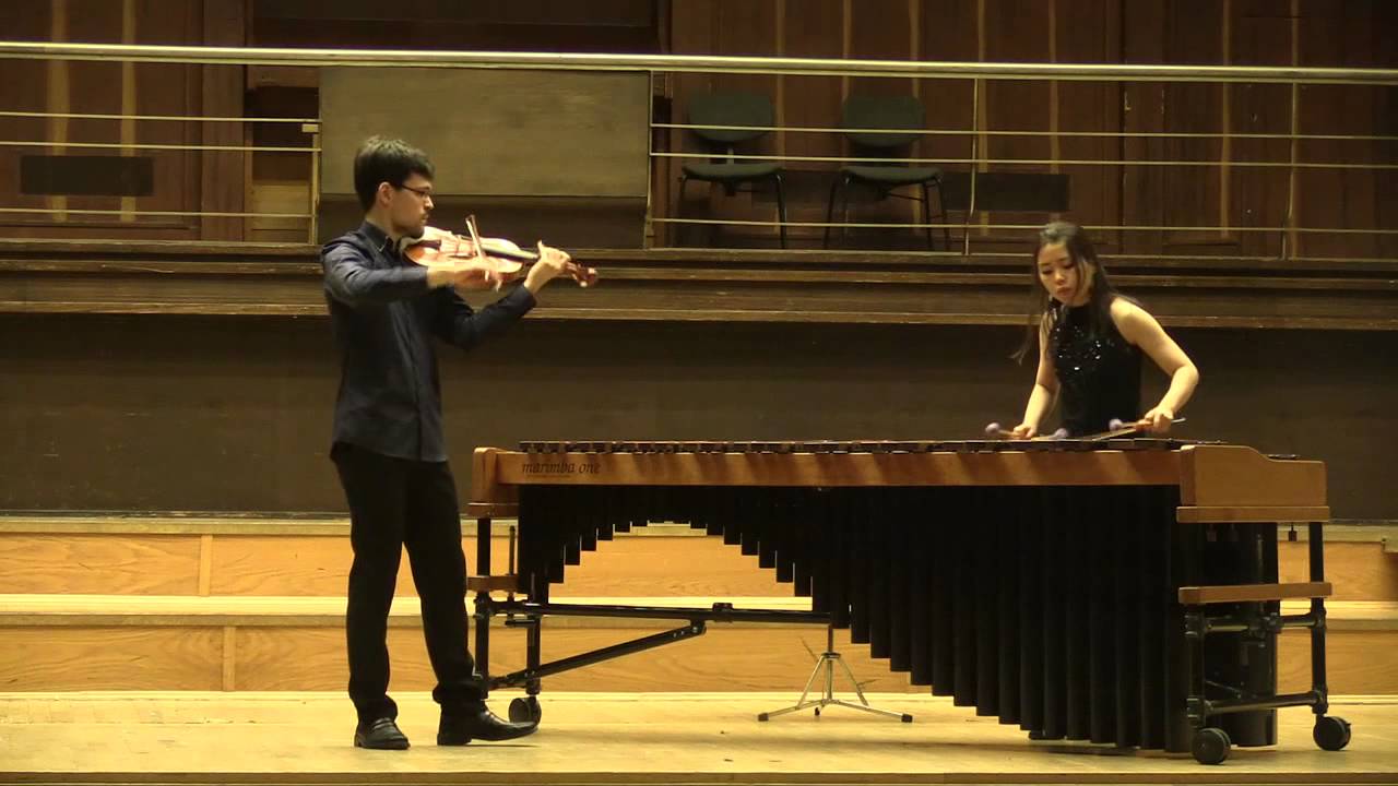 Bach - Prelude 2nd English Suite BWV 807 (marimba/violin)