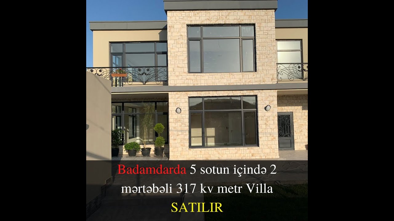 Badamdar qəsəbəsində 5 sotun içində 2 mərtəbəli 317 kv metr Villa satılır...