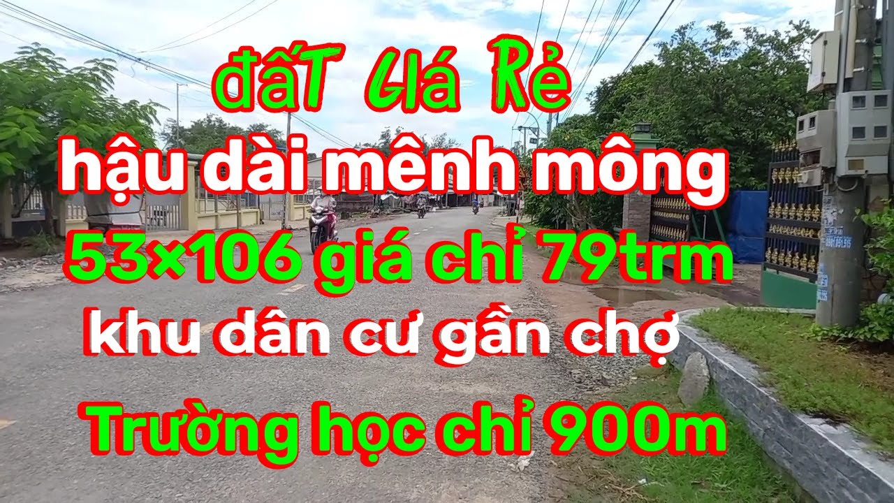👉Đất giá rẻ hậu dài ngang 53×106 khu dân cư Cẩm Bình gần trường học chợ giá 79tr mét