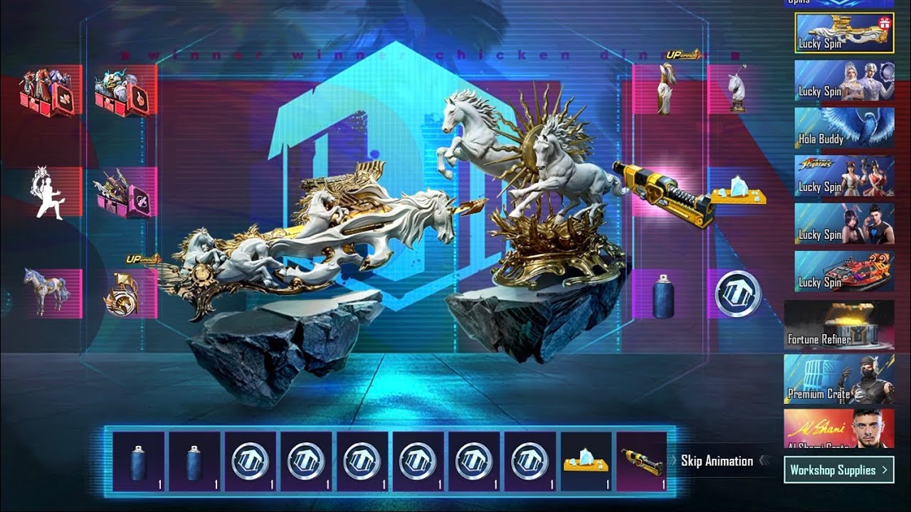 NEW LUCKY SPIN CRATE OPENING | CELESTIAL STEED 🛑✅ DR FANGTUM | PUBG MOBILE 