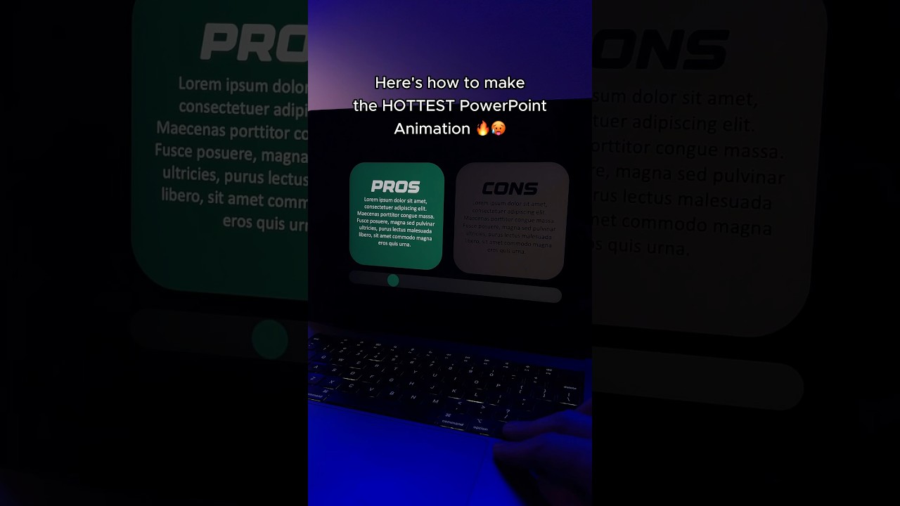 PROS / CONS slide in PowerPoint 😮&zwj;💨🤯 #design #powerpoint