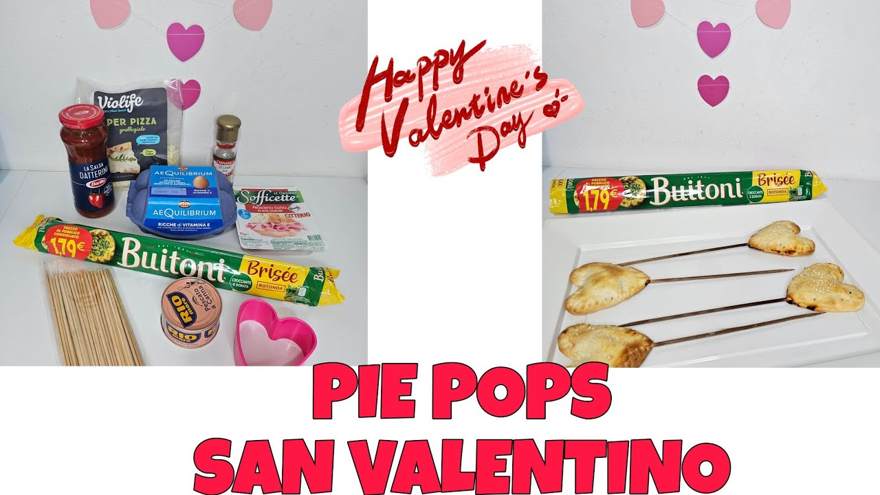 PIE POPS SALATI A FORMA DI CUORE ❤️ | IDEA PER SAN VALENTINO | VALENTINE'S DAY RECIPES 