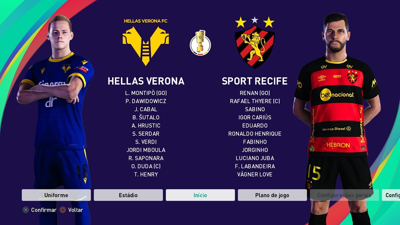 HELLAS VERONA x SPORT | MUNDIAL de CLUBES e SELEÇÕES 10° DIVISÃO | GRUPO 6 RODADA 5/6 GAMEPLAY 