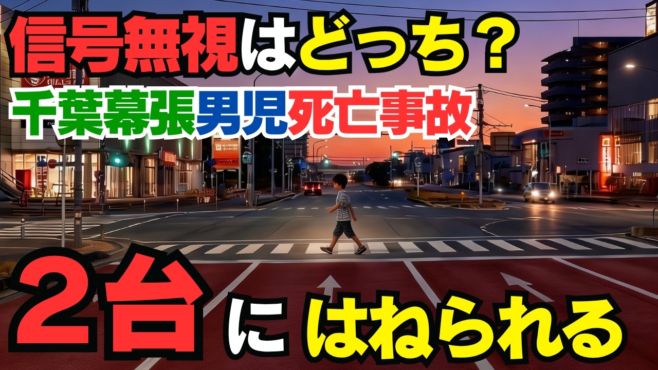 【小学生か？千葉幕張国道１４号２台の車にはねられて死亡】交通島のある交差点での悲劇。多重衝突事故の責任の所在と損害賠償額のリアルを徹底解説