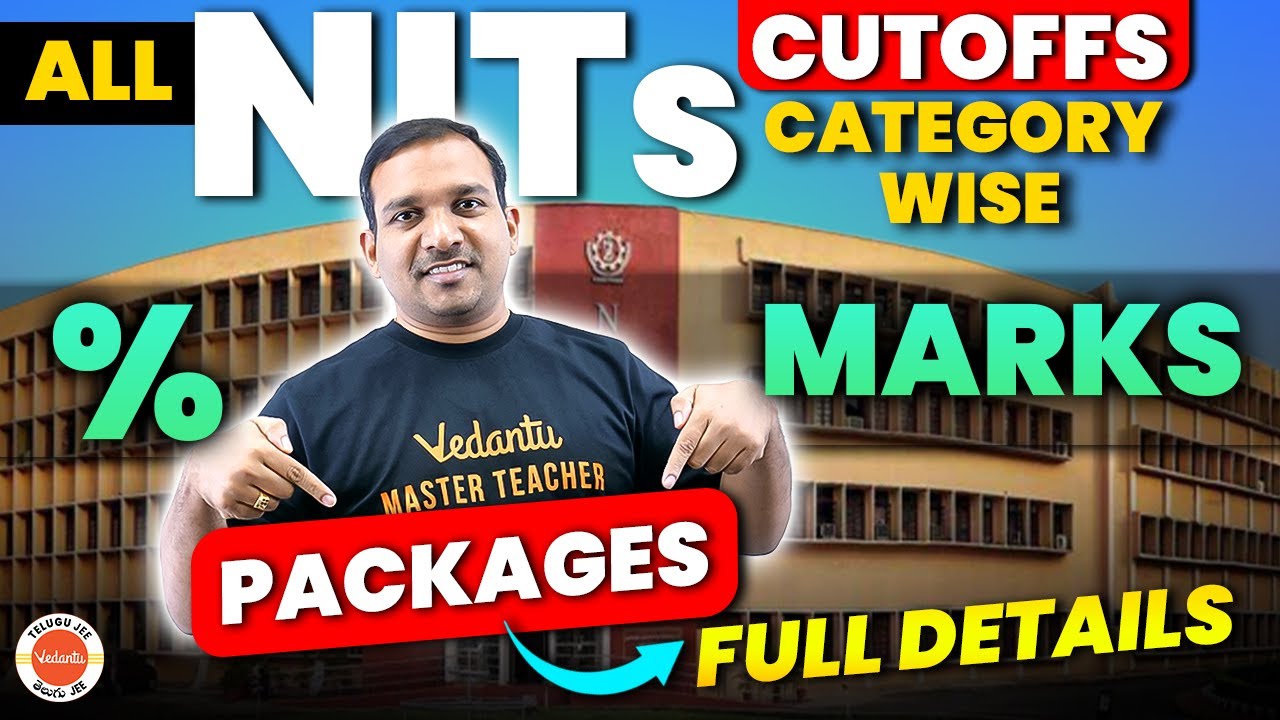 All NITs CUTOFF (Category Wise) | Kiran Sir | Vedantu Telugu JEE