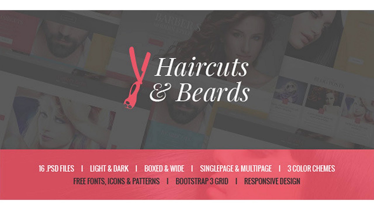 Haircuts & Beards - Barbershop & Hair Salon | Themeforest Website Templates and Themes