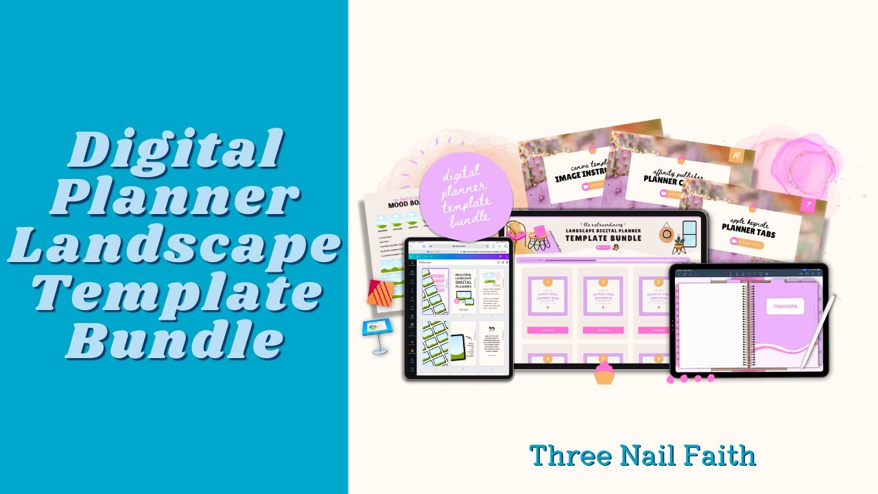 Learn how to create digital landscape planners | Landscape Digital Planner Template Bundle