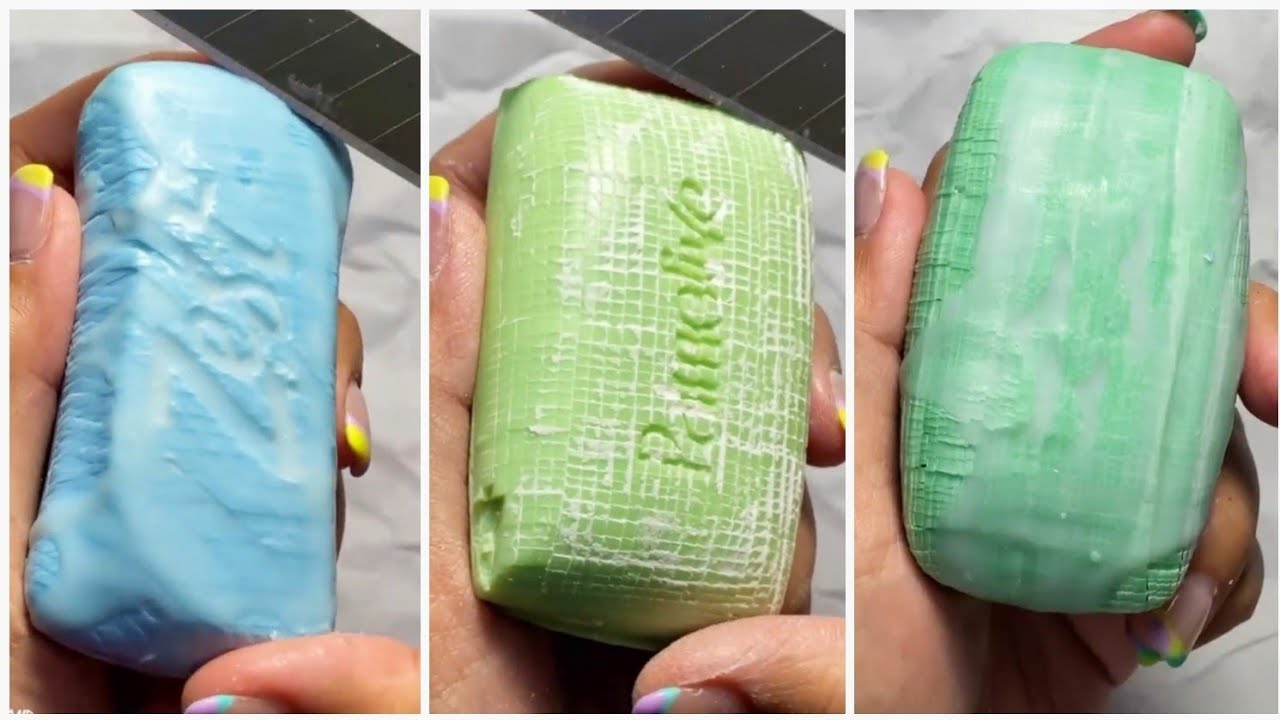 ASMR Soap Carving for Stress Relief ✨
