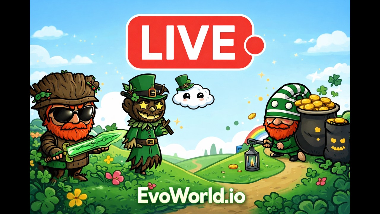 🔴 LIVE EvoWorld.io  Saint Patrick's Day Event 🍀  Stream #13