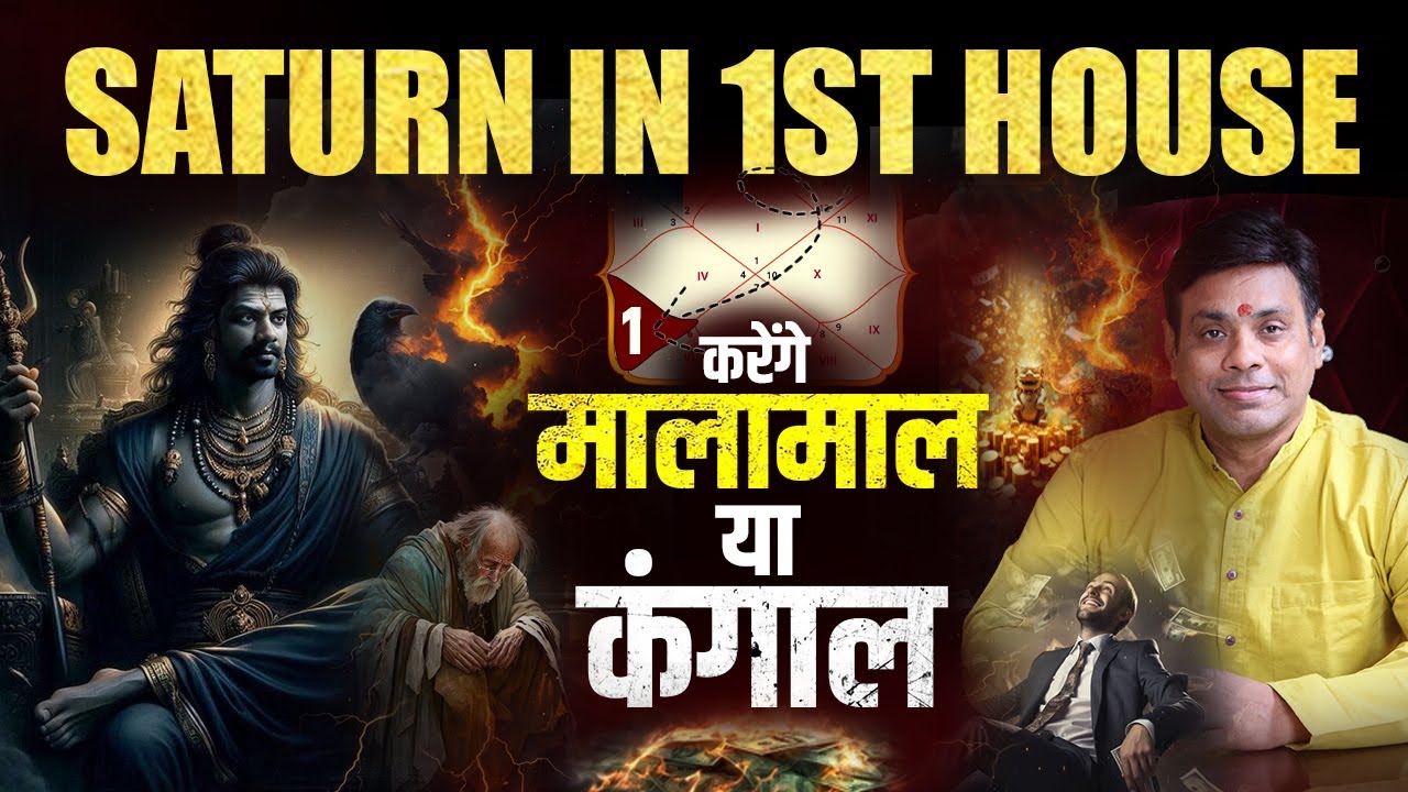 शनि प्रथम भाव में। Saturn in 1st House/Lagna: लग्न में शनि क्या बनाएगा आपको। Dr Vinay Bajrangi