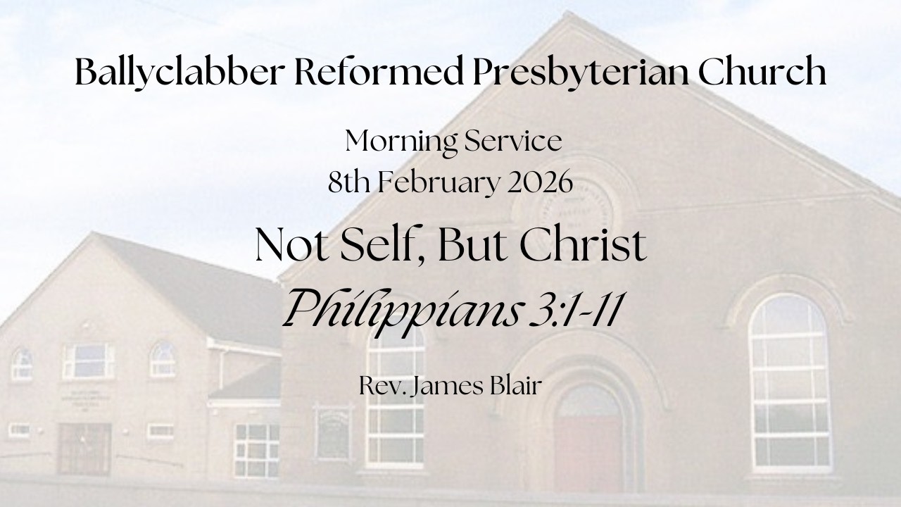 Not Self, But Christ - Philippians 3:1-11