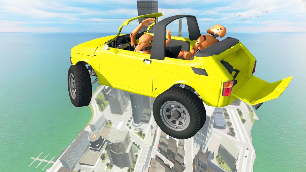 BeamNG Drive - ROCKET RIDE Crashes #21 | CrashTherapy