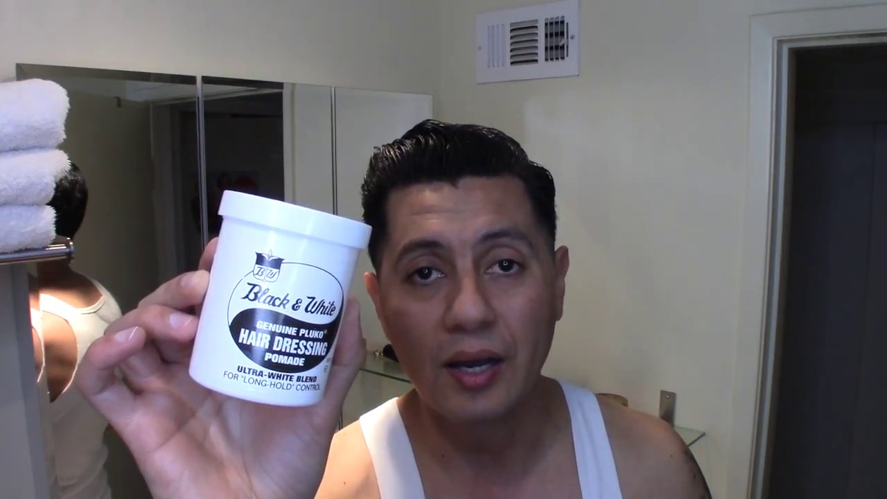 Curly Hair To Straight Series: Murray's Pomade with Black and White Pomade for a nice shine
