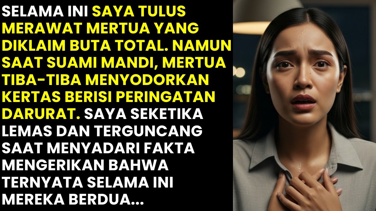 MERTUA BUTA TIBA-TIBA MENULIS SURAT PERINGATAN SAAT SUAMI KE MANDI! ISI PESANNYA MENGERIKAN!