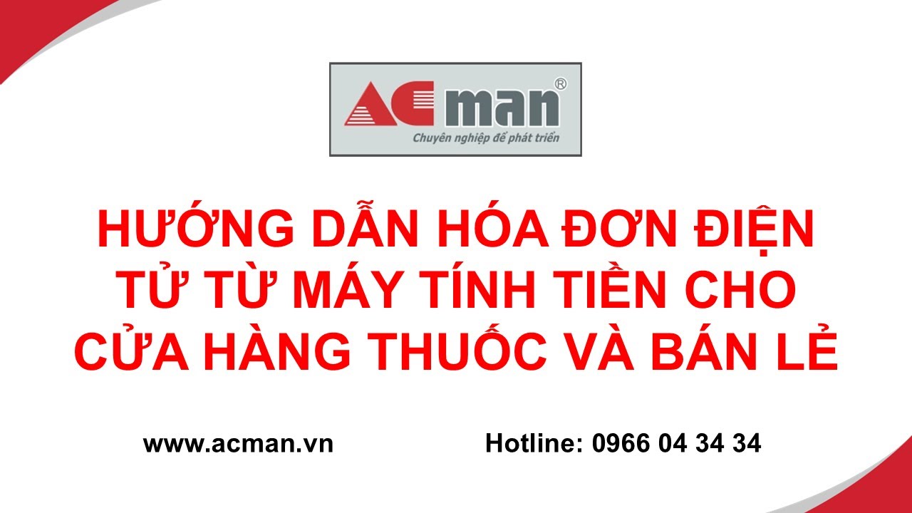 Hướng dẫn hóa đơn điện tử từ máy tính tiền cho cửa hàng thuốc và bán lẻ