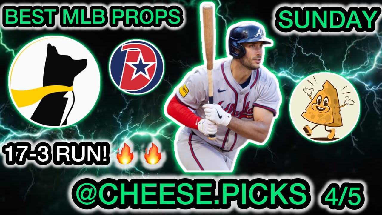 6-0 SWEEP! BEST MLB Player Props for Sunday 4/5 - BEST MLB PROPS TODAY!