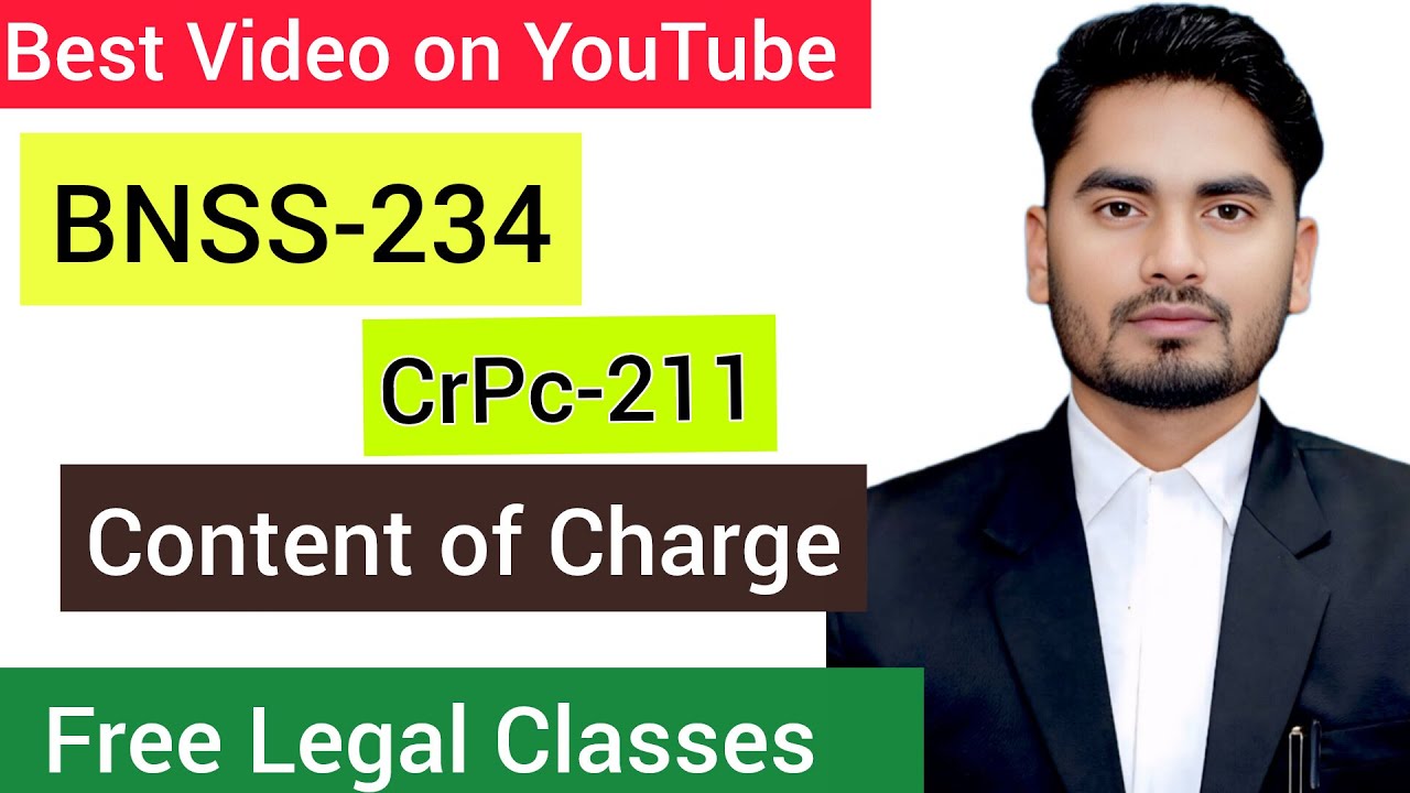 BNSS Section-234||Content of Charge||CrPc-211 #llb#lawstudents#freelegalclasses#ugcnet 