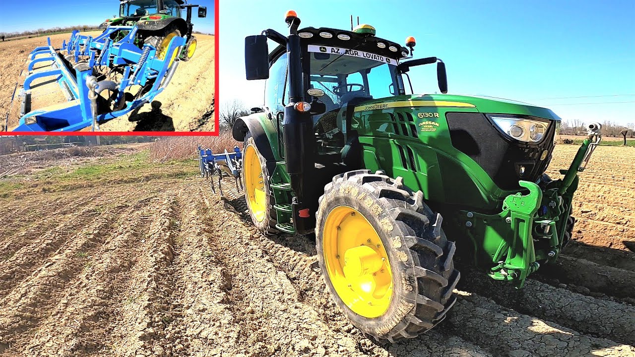 La Rubrica dell'Orticoltore | John Deere 6130 R + Vibro-Baulatore F.lli SPEDO