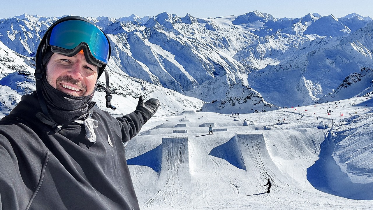Snowboarding with EPIC Views in Austria