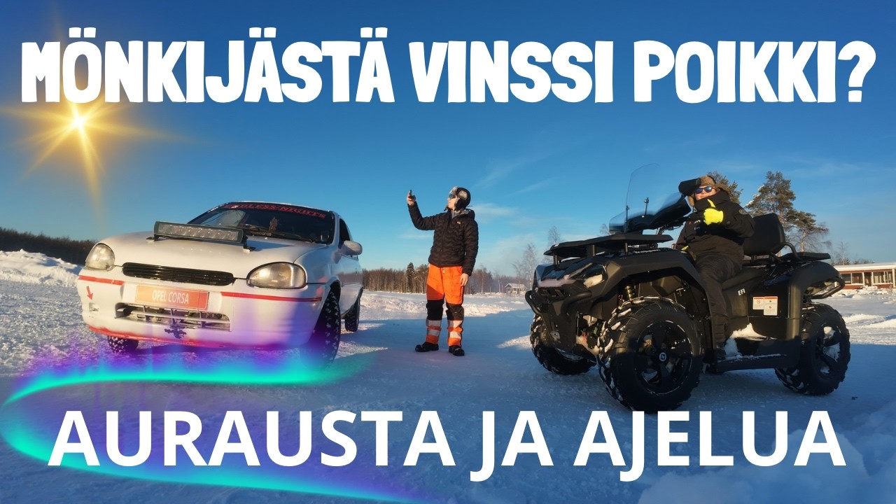 JÄÄN AURAUS JA OOPPELILLA AJOA
