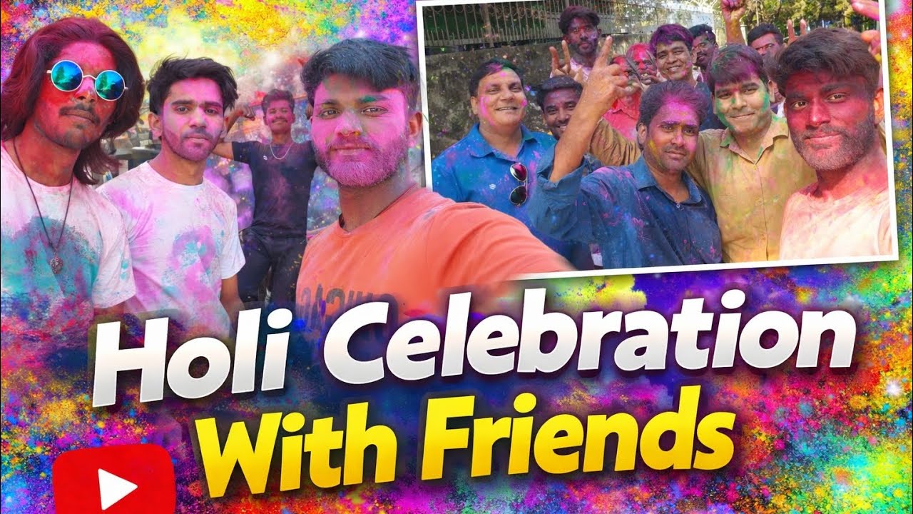 Holi celebration with friends 😄🎈 celebration Holi 🥳🎉 Holi 😁 #holi #holiday #india #holicelebration 🎉