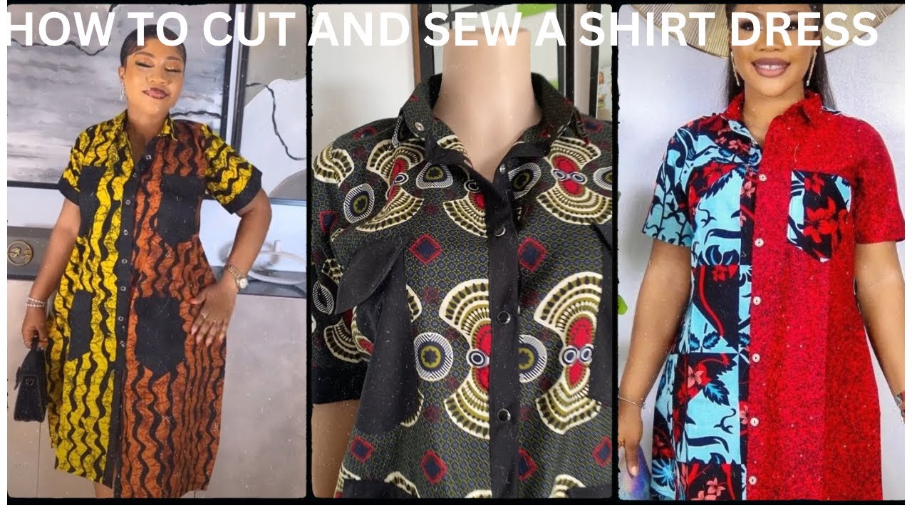 How to Cut and Sew a Shirt Dress | Easy Sewing Tutorial for Beginners