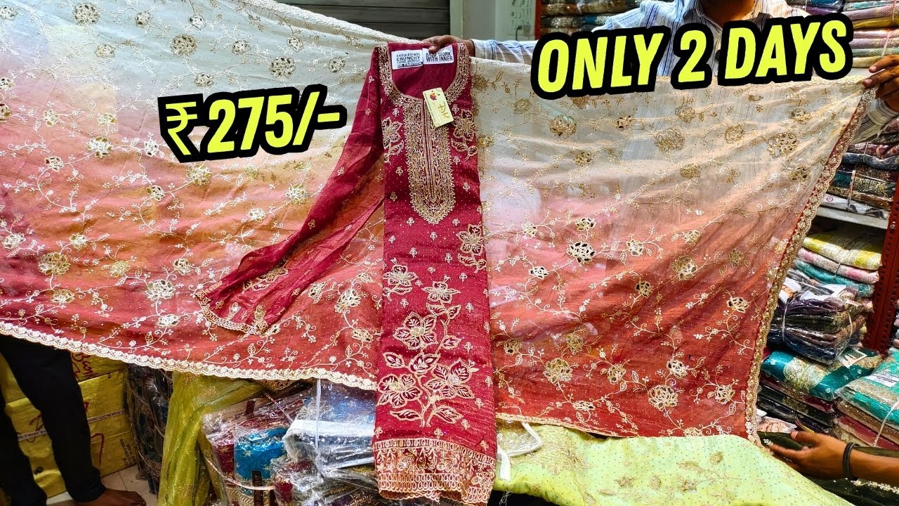 2 DAYS SALE! Hyderabad Wholesale Dress Materials Pakistani Designer Suits