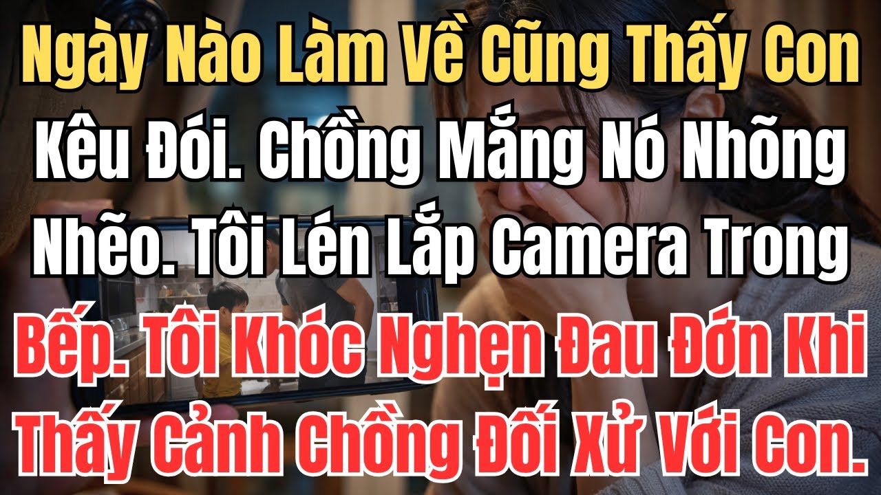 Ngày Nào Đi Làm Về Cũng Thấy Con Kêu Đói. Chồng Mắng Nó Nhõng Nhẽo. Tôi Lén Lắp Camera Ẩn Trong Bếp.