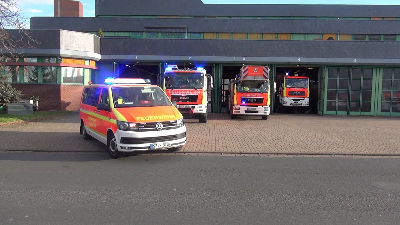 [Doppel-HLF!] ELW, HLF, DLK, HLF GAL, WLF AB-Wasser + RTW Berufsfeuerwehr Salzgitter Wache 1