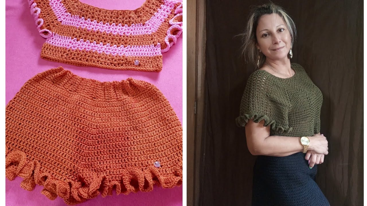 Blusa ou cropped do conjunto festa mega fácil econômica para iniciantes 