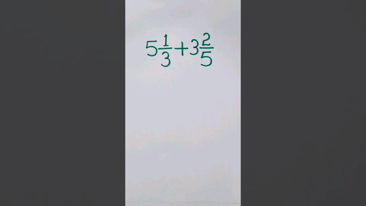 Addition of Mixed Fraction || very simple trick #maths #viraltrick #mathstrick👍❤️...