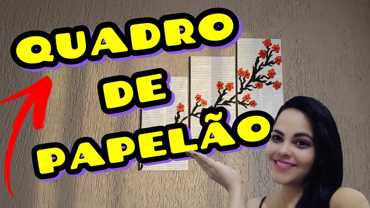 COMO FAZER QUADRO COM PAPELÃO E REVISTA