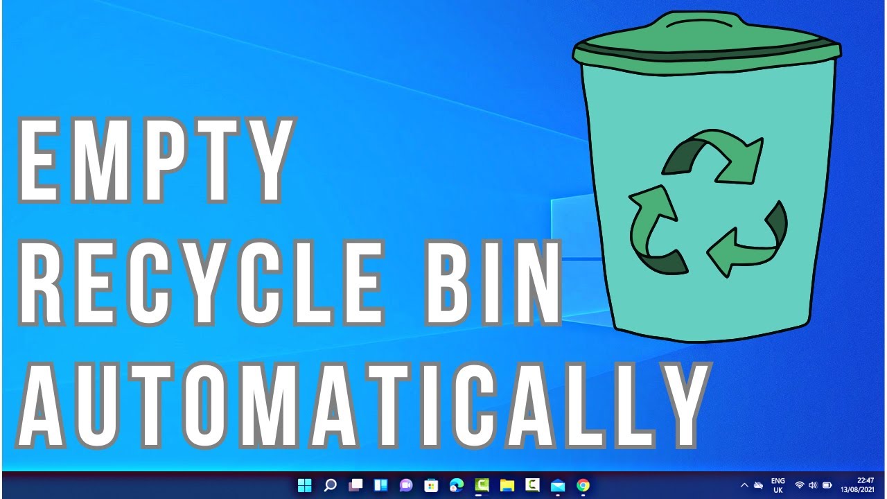 How to Empty Recycle Bin Automatically in Windows 11 |  Empty Recycle Bin Automatically