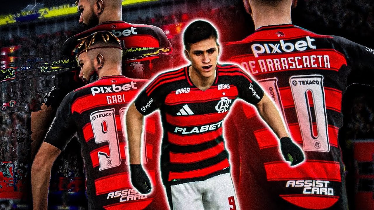 ATAQUE DO FLAMENGO NO EFOOTBALL! 🫨 (Rossi no gol passa nada) 
