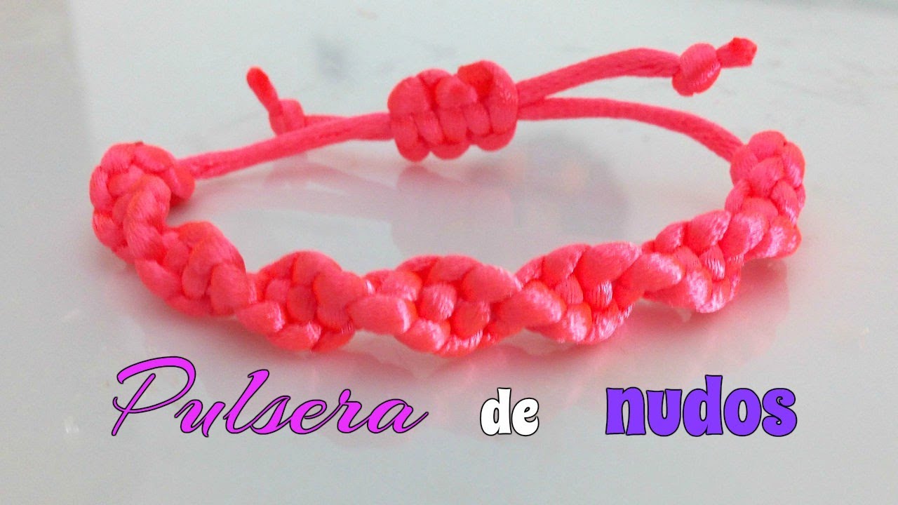 PULSERA ESPIRAL de COLA DE RATÓN con NUDO SIMPLE MACRAME.