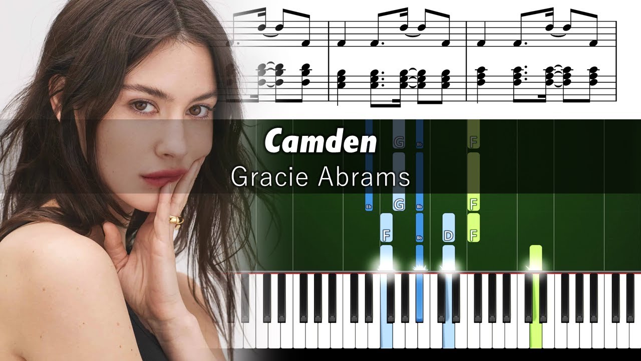 Gracie Abrams - Camden - Accurate Piano Tutorial with Sheet Music