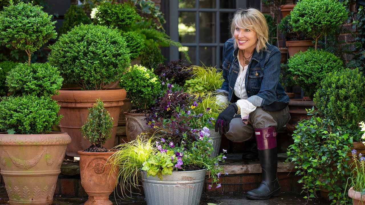 Southern Living Container Inspiration: Purple + Lime Green