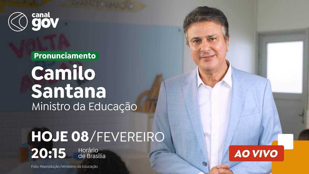 🔴 Ministro Camilo Santana faz pronunciamento oficial à Nação sobre a volta às aulas