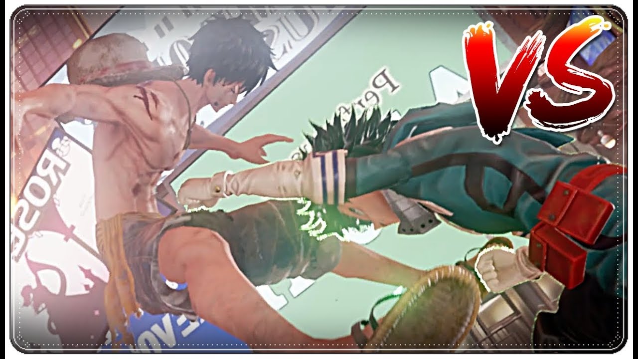 JUMP FORCE - Deku VS Luffy 1v1 Gameplay (PS4 Pro)