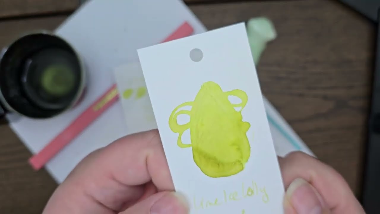 Lime Ice Lolly Ink Review Diamine Fountain Pen Ink And Cult Pens