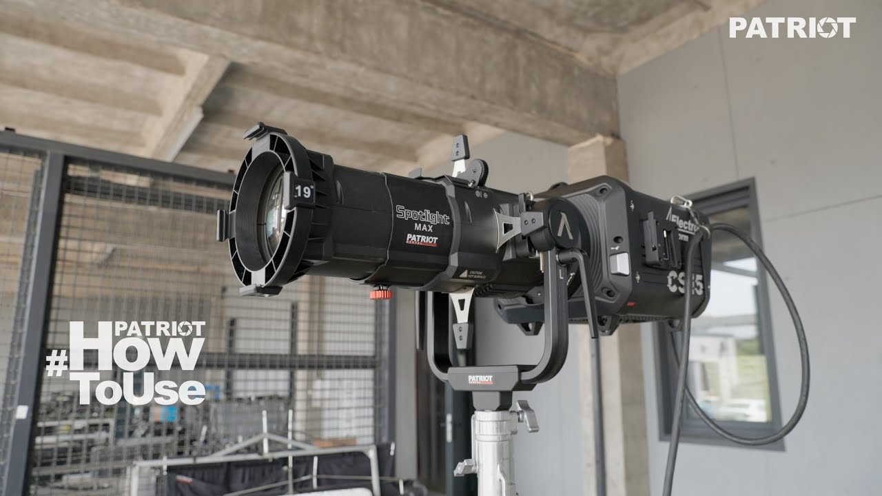 PATRIOT How to Use | Setting up Aputure Spotlight Max and Motorized F14 Fresnel with CS15 LED Light