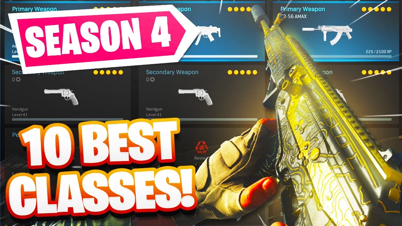 NEW 10 BEST CLASS SETUPS IN SEASON 4 MODERN WARFARE! - BEST CLASS SETUP! (Best Class Setups COD MW)
