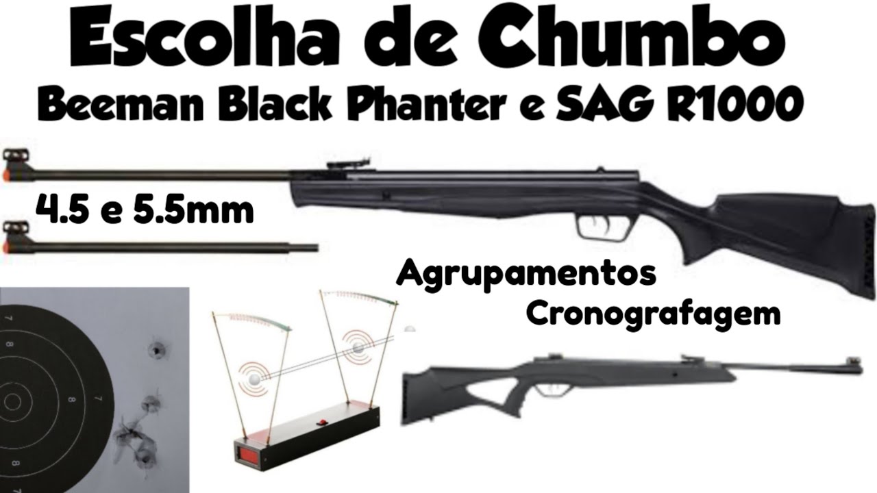 Agrupamentos e Cronografagem da Beeman Black Phanter (serve para SAG R1000)